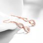 Women Elegant Earrings Rose Gold Color Cucurbit Shaped Wedding Bridal Body Jewelry Gift SY218