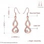 Women Elegant Earrings Rose Gold Color Cucurbit Shaped Wedding Bridal Body Jewelry Gift SY218