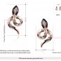 Women Rose Gold Black Snake Women Earrings Female Fashion Jewelry Personality Earring SY222