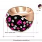 Rings for women Black Enamel with Multi Crystal party anel finger rings bride jewelry rings SY224