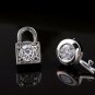 Spring Collection Lock KEY earrings Crystal Earrings Accessories Rose Gold Color Jewelry SY234