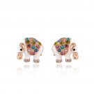 New Women Gift Jewelry Luxury Statement Cute Elephant Earrings Women Party Ear Earrings Gift SY236A