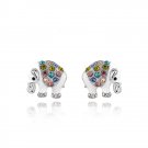 New Women Gift Jewelry Luxury Statement Cute Elephant Earrings Women Party Ear Earrings Gift SY236B