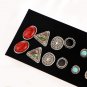 6 Pairs Ear Nail Simple Alloy Triangle Oval Suit Combination Bolt Pierced Earrings Jewelry SY238
