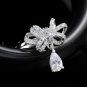 luxury Rings Water Drop Shape Sparkling  Rhinestonel Rings Party Gift Fashion Jewelry SY242