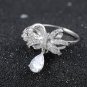 luxury Rings Water Drop Shape Sparkling  Rhinestonel Rings Party Gift Fashion Jewelry SY242