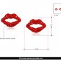 Romantic Stud Earrings Women Wedding Red Lip Print AAA CZ Stone Earring brinco Fashion Jewelry SY244