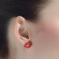 Romantic Stud Earrings Women Wedding Red Lip Print AAA CZ Stone Earring brinco Fashion Jewelry SY244
