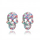 Fashion Multi Crystal Skull Stud Earrings women punk Style pendant earrings men brincos SY245A