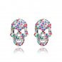 Fashion Multi Crystal Skull Stud Earrings women punk Style pendant earrings men brincos SY245A