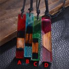 Personalized Wood Pendant Necklaces Sweater Chain Solidification Resin Handmade Necklace SY250