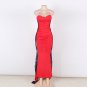 Sexy Women floor length Lace Dress Red Apricot Celebrity Evening Party Dress Prom Club SY254