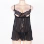 Erotic Lingerie Black See Through Women Sexy Dress Nachthemd Open Cup Babydoll Lace Sleepwear SY262