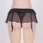 plus size Garter hollow out black garter belt Unique design sexy tanga lace costume game SY263