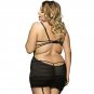 Solid Nightgown Sexy Lingerie Dress Balck Plus Size Babydoll For Woman SY274