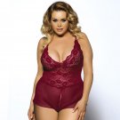 women transparent lace appeal pajamas exotic red v-neck sexy lingerie SY275