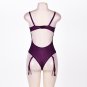 Women Midnight Plus Size Bodysuit See through Sexy Poetical Purple Erotic Teddy Lingerie SY290