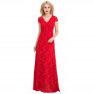 elegant woman full lace blue red maxi long dress evening party clubwear sundress SY313