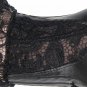 Black lace plus size shapewear Corset G string faux leather dress high quality fitness corset SY323