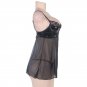 Black see through sexy sleepwear babydolls for women Dress+G string sexy lingerie SY325