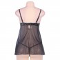 Black see through sexy sleepwear babydolls for women Dress+G string sexy lingerie SY325