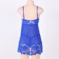 blue lace chemise see through sexy lingerie hot women nightwear babydoll plus size SY333