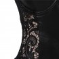 Faux Leather Erotic Underwear Open Back Lace Sexy Teddy Lingerie Newly Black Lace Bodysuit SY344