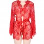 Woman Sexy Full Lace Transparent Solid Black Red Color Lingerie Sexy Night Robe SY360
