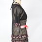 3 Pcs Plus Halter Bra And Layered Flower Mini Nightgown High Quality See Through Set Nightgown SY401