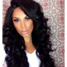 Long Wavy Wigs Women Ombre Synthetic Free Hairnet Natural Full Hair Heat Resistant SY427A
