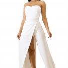 sexy jumpsuit overalls for women elegant Asymmetric Split Leg Strapless jumpsuit romper SY432C