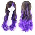 Long Wavy Cosplay Wigs Fake Bangs Women Wig Heat Resistant Synthetic Hair SY439E