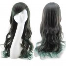 Long Wavy Cosplay Wigs Fake Bangs Women Wig Heat Resistant Synthetic Hair SY439K