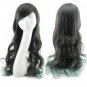 Long Wavy Cosplay Wigs Fake Bangs Women Wig Heat Resistant Synthetic Hair SY439K
