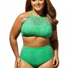 plus Size tankini swimwear women swimsuit triangle bikini bathing suit high waist swimwear SY447C