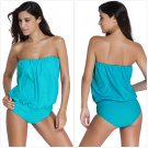 Plus Size Strapped Color Splice Two Piece Swimwear Big Size High Quality Swimsuit SY449C