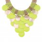 New Iron Wafer Overlaping Choker Necklace For Women Golden Handmade Trendy Statement Necklace X2B