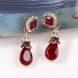 ornaments retro Bohemian water drops pendant without ear hole earrings X9B