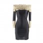 Long Sleeve Off Shoulder Midi Summer Spring Clubwear Party Dresses Vintage Lace Bodycon Dress R80576
