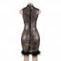 Sequin Black White Mesh Tight Dress See Through Sexy Women Club Wear Short Dress R80658