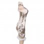 Sequin Black White Mesh Tight Dress See Through Sexy Women Club Wear Short Dress R80658