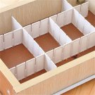 6Pcs Free Shipping DIY Grid Drawer Divider Household Necessities Storage Organizer Plastic