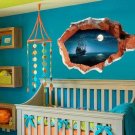 Free Shipping 3D Broken Wall Art Mural Decal Senery Wall Stickers Home Art Decor DIY