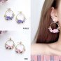 New Summer Elegant Big Circle Flower Drop Earrings For Women Girlfriend Fashion Gift