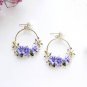 New Summer Elegant Big Circle Flower Drop Earrings For Women Girlfriend Fashion Gift