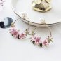 New Summer Elegant Big Circle Flower Drop Earrings For Women Girlfriend Fashion Gift