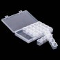 Clear Plastic 28 Slots Adjustable Jewelry Storage Box Case Craft Organizer Beads