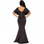 Red Black Off The Shoulder Mermaid Maxi Dress Sexy Woman Party Clubwear Evening Sundress