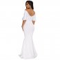 Red Black Off The Shoulder Mermaid Maxi Dress Sexy Woman Party Clubwear Evening Sundress
