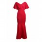 Red Black Off The Shoulder Mermaid Maxi Dress Sexy Woman Party Clubwear Evening Sundress